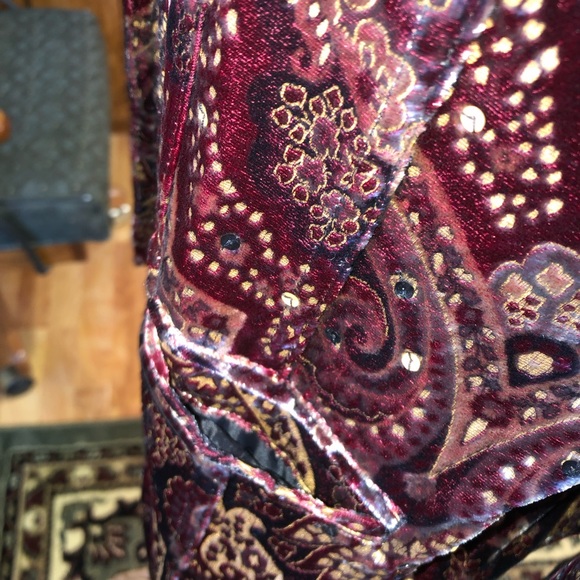 CHICOS SIZE 2 SIZE LARGE GORGEOUS RAYON/SILK LINED JACKET WITH SEQUIN. - Picture 3 of 5